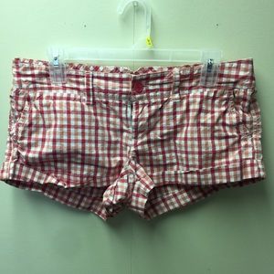 AE plaid shorts